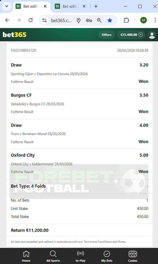 four vip fixed matches 28.03.2026