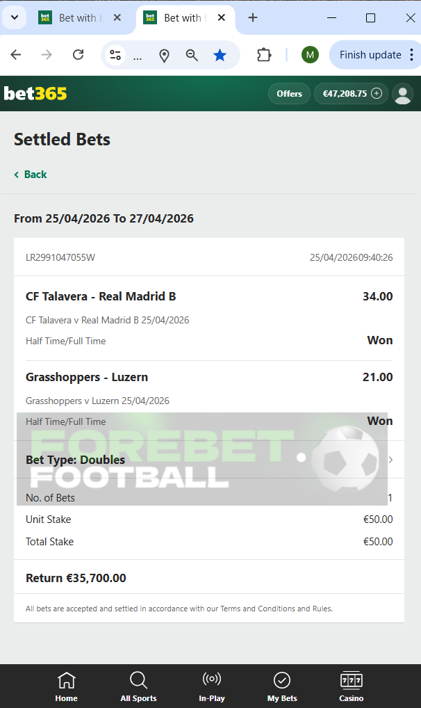 ht ft pick fixed matches 25.04.2026