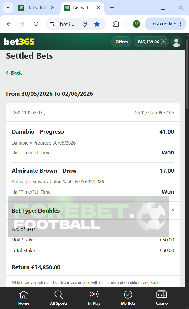 ht ft pick fixed matches 30.05.2026
