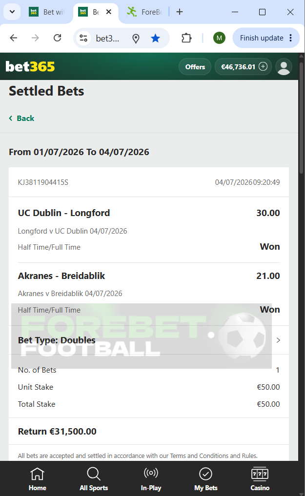 ht ft pick fixed matches 04.07.2026