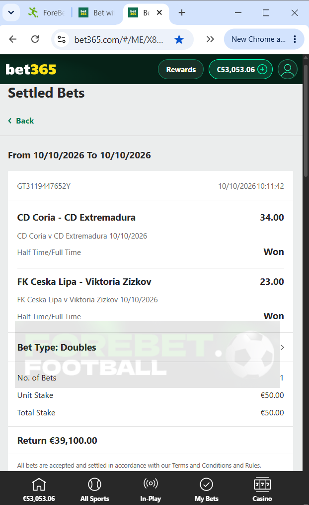 ht ft pick fixed matches 10.10.2026