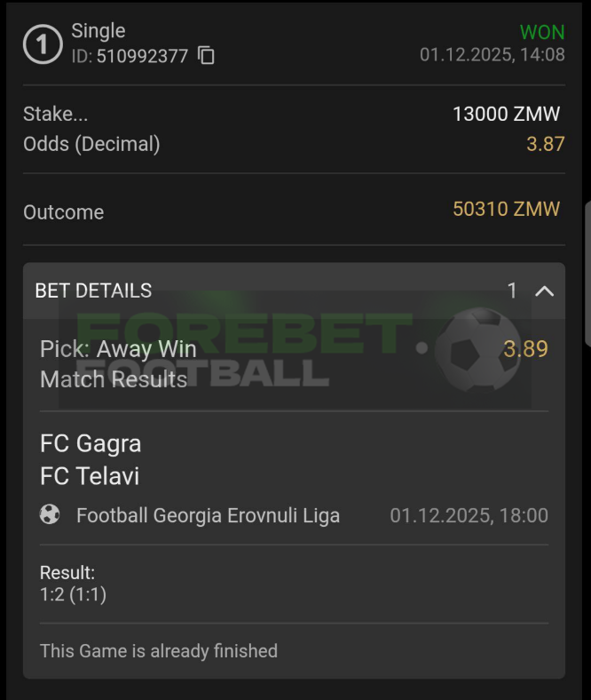 single fixed matches today